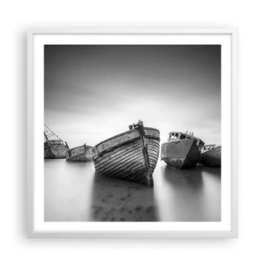Plagát v bielom ráme - Už iba spomienky... - 60x60 cm
