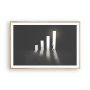 Plagát v ráme zo svetlého duba - Úspech – impresia - 91x61 cm