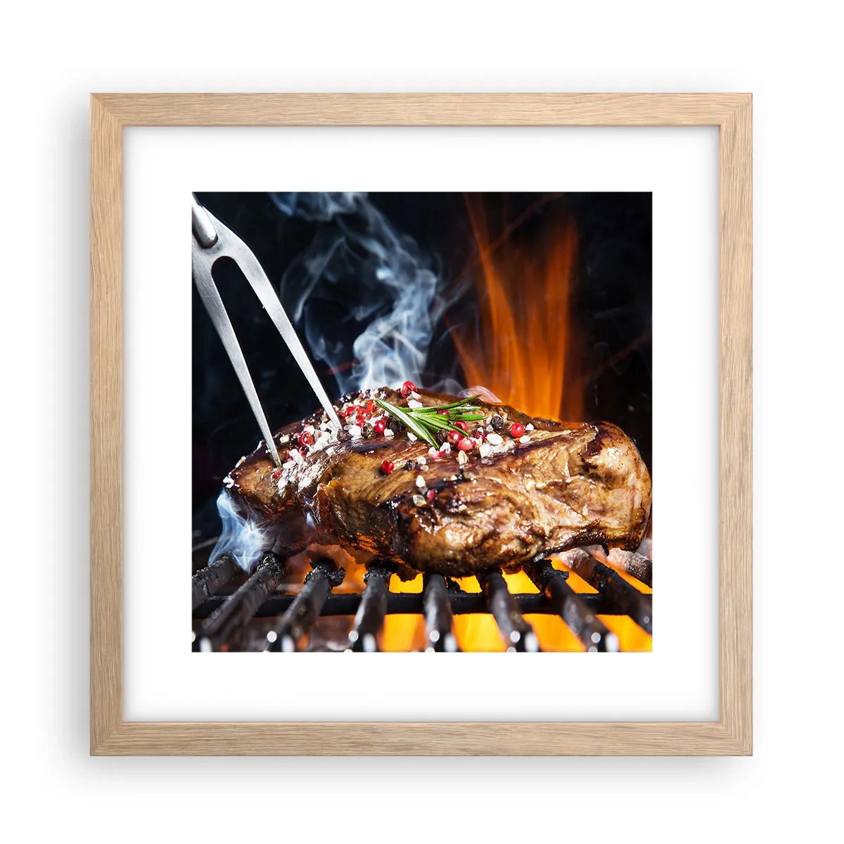 Plagát v ráme zo svetlého duba - Šťavnaté a voňavé - 30x30 cm