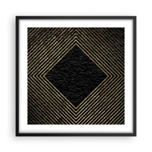 Plagát v čiernom ráme - Geometria v štýle glamour - 50x50 cm
