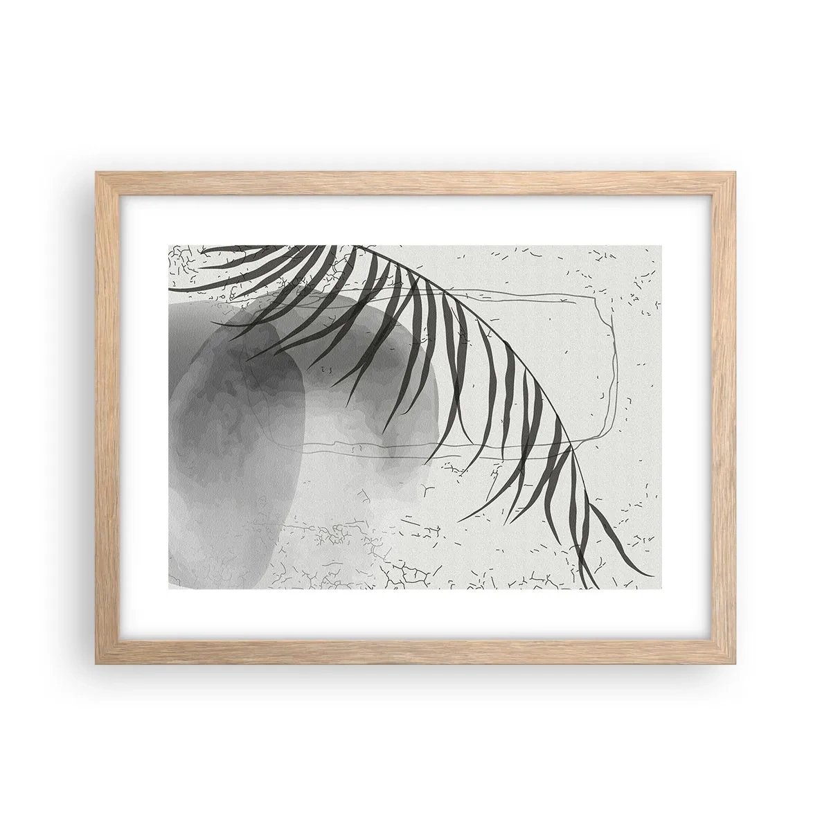 Plagát v ráme zo svetlého duba - Subtílna exotika prírody - 40x30 cm