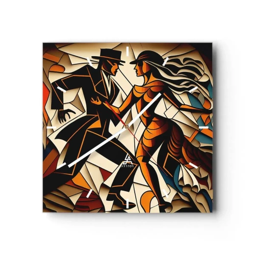 Nástenné hodiny - Tanec vrelosti a vášne - 30x30 cm