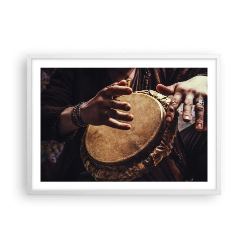 Plagát v bielom ráme - V rytme srdca - 70x50 cm