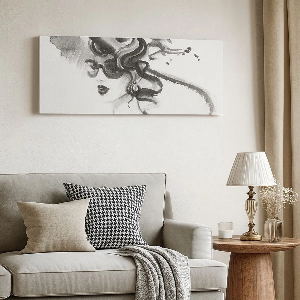 Obraz na plátne - Dáma s charakterom - 100x40 cm