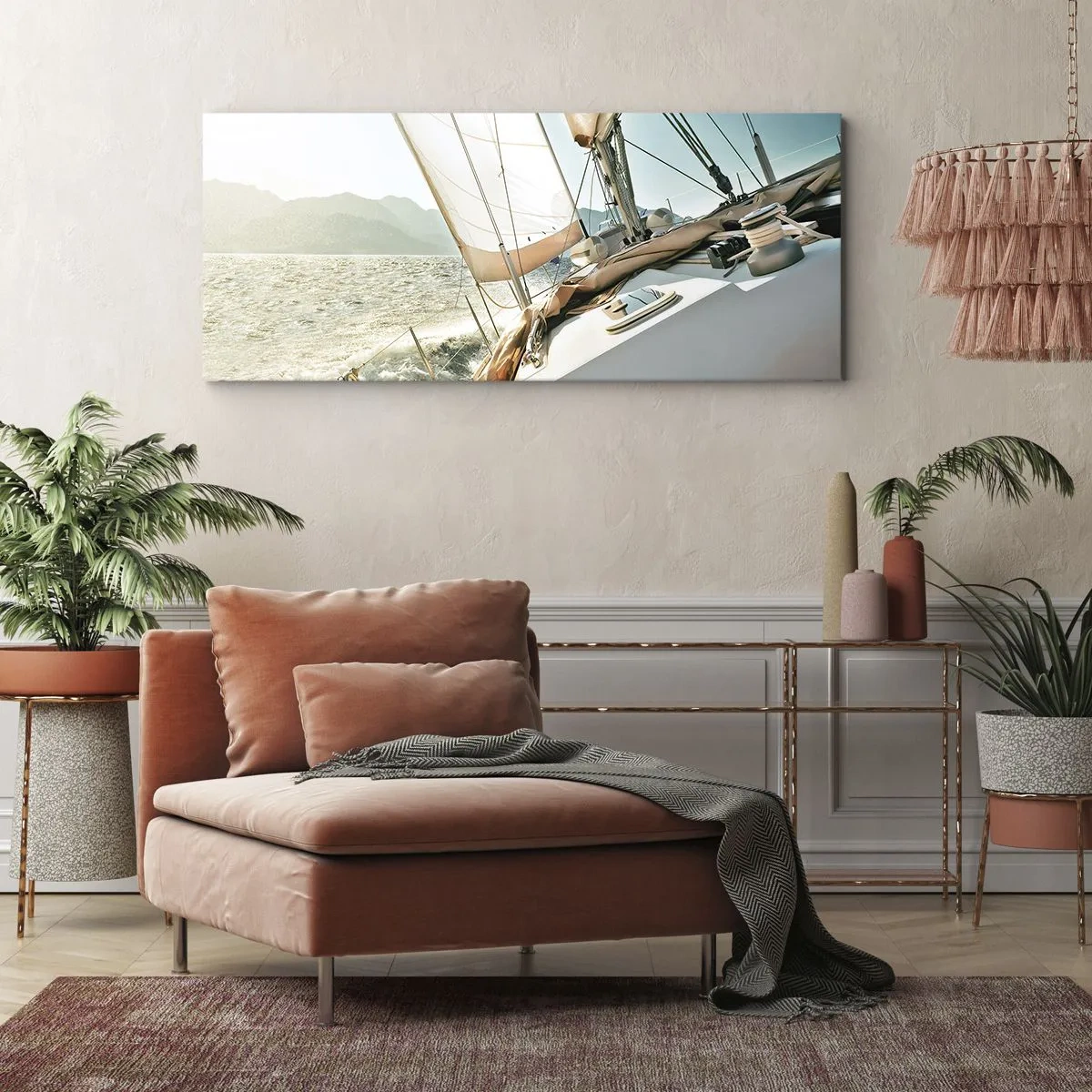 Obraz na plátne - Pod plnými plachtami - 160x50 cm