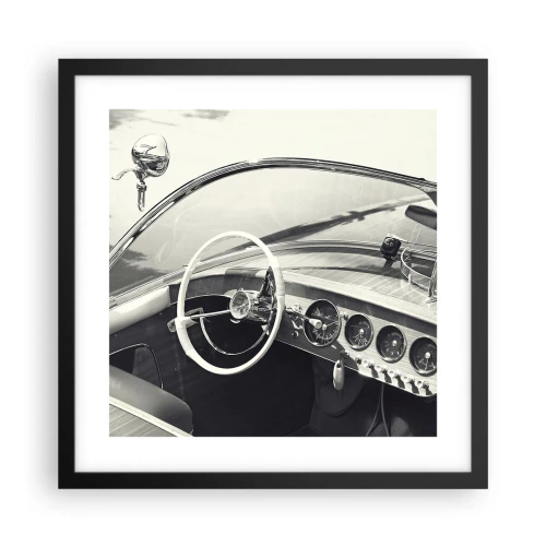 Plagát v čiernom ráme - Počasie pre bohatých - 40x40 cm