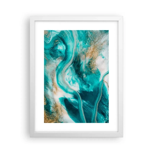 Plagát v bielom ráme - Rieka zlata - 30x40 cm