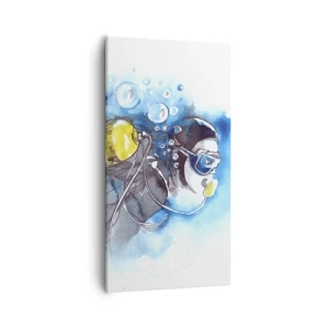 Obraz na plátne - Veľká modrá - 55x100 cm