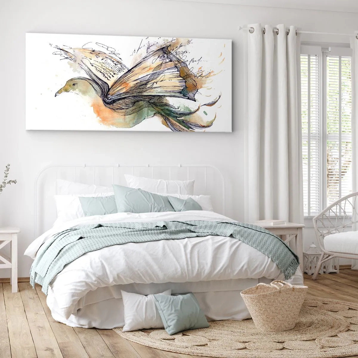 Obraz na plátne - Na krídlach poézie - 100x40 cm