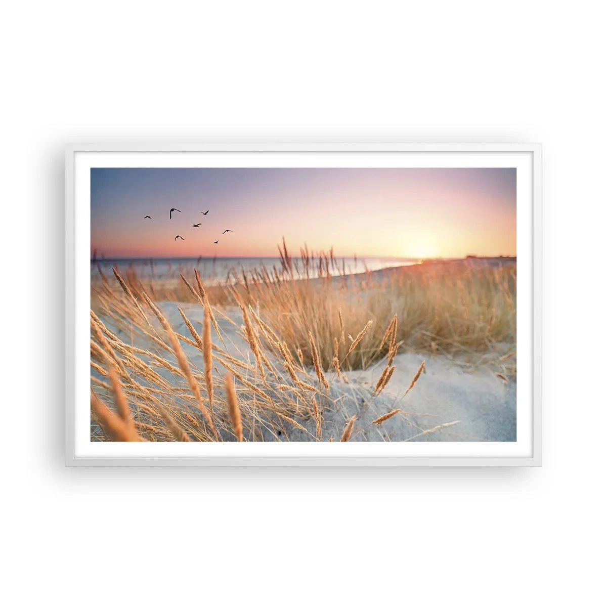 Plagát v bielom ráme - Baltská uspávanka - 91x61 cm