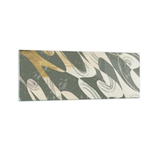 Obraz na skle - Rytmizovaná abstrakcia - 140x50 cm