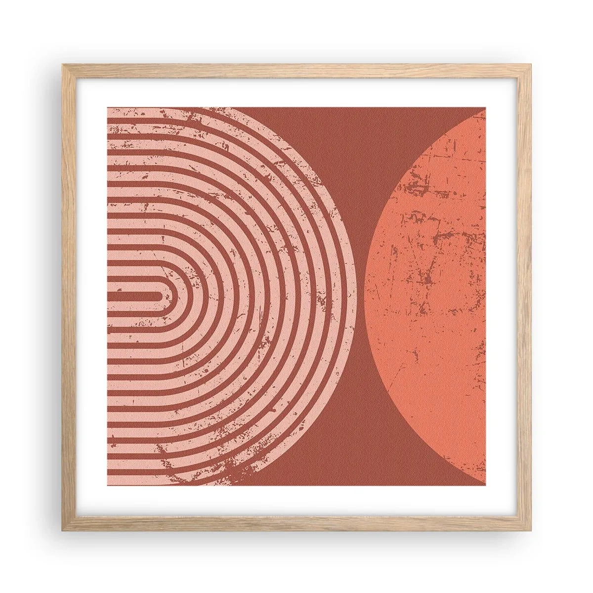 Plagát v ráme zo svetlého duba - Blízky vzťah - 50x50 cm