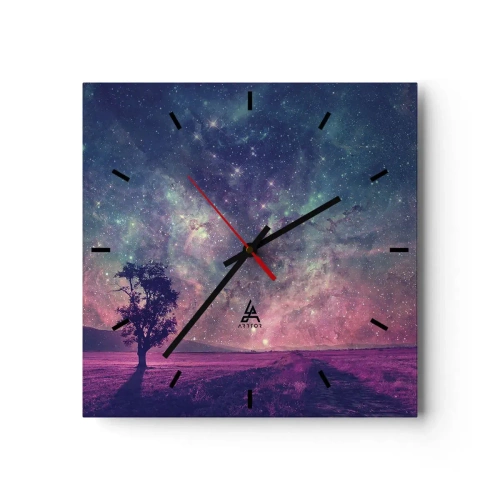 Nástenné hodiny - Pod magickou oblohou - 30x30 cm