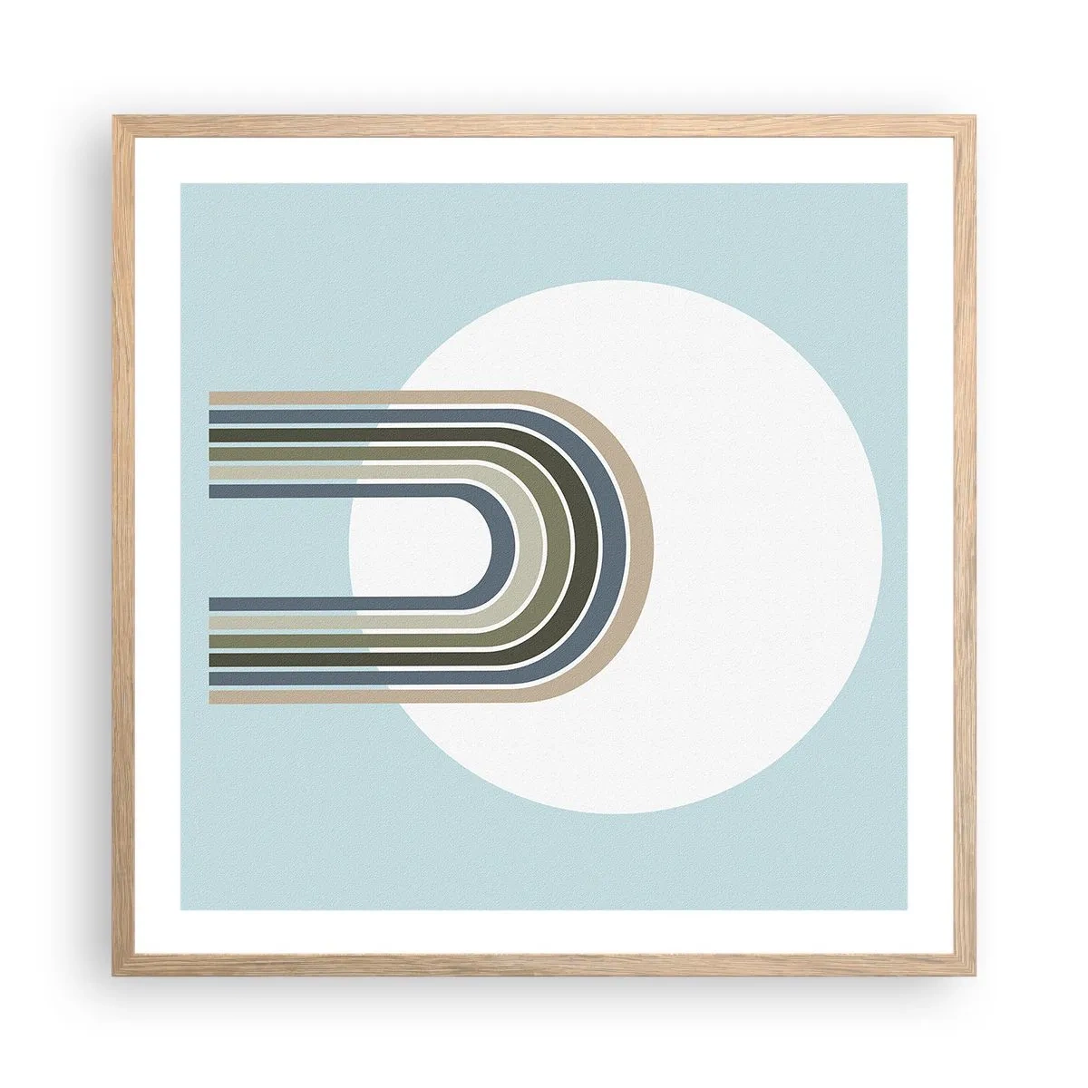 Plagát v ráme zo svetlého duba - Neodolateľná príťažlivosť - 60x60 cm