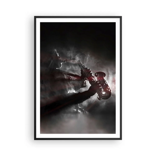 Plagát v čiernom ráme - V oparoch jazzu - 70x100 cm