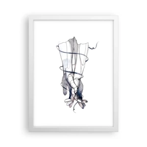 Plagát v bielom ráme - Štúdia o dotyku - 30x40 cm