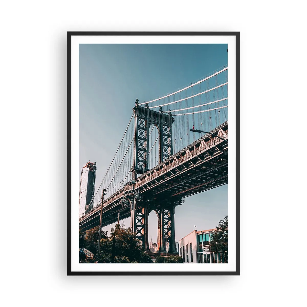 Plagát v čiernom ráme - Nad vlnami mesta - 70x100 cm