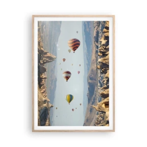 Plagát v ráme zo svetlého duba - Tu je možné všetko - 70x100 cm