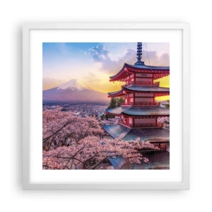 Plagát v bielom ráme - Podstata japonského ducha - 40x40 cm