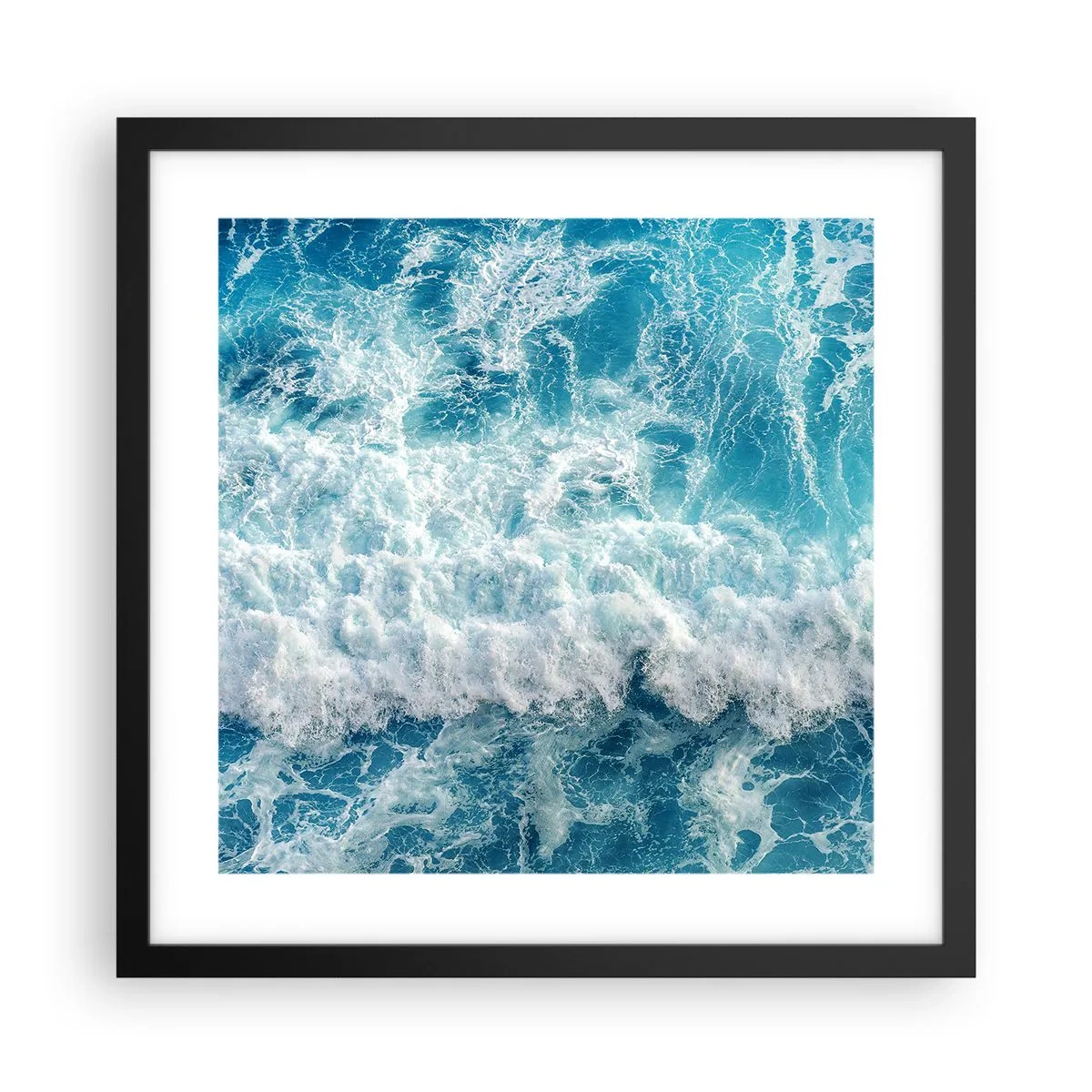 Plagát v čiernom ráme - Radostne a skákavo - 40x40 cm