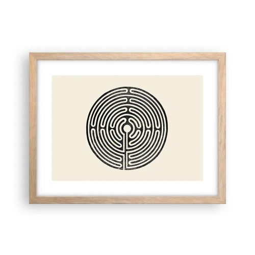 Plagát v ráme zo svetlého duba - Tajomný poriadok - 40x30 cm