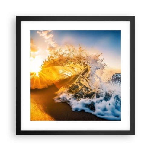 Plagát v čiernom ráme - Hra v piesku - 40x40 cm