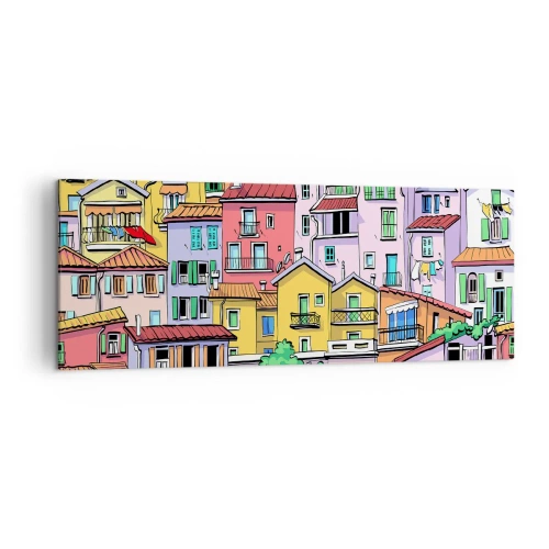 Obraz na plátne - Veselé mesto - 140x50 cm