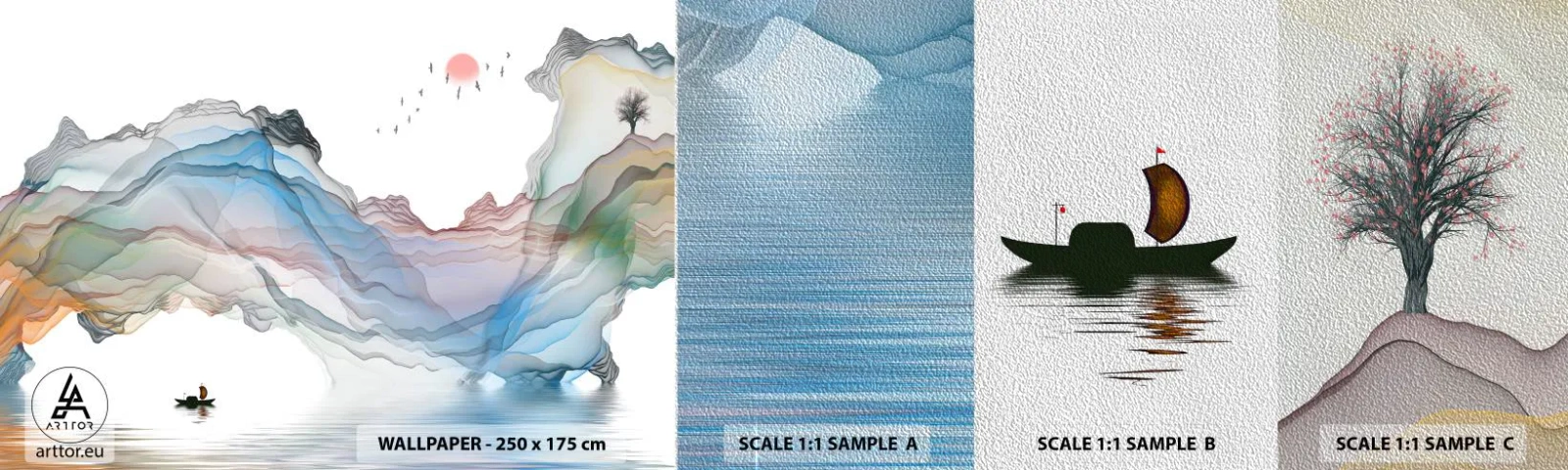 Vzorka fototapety Premium Sand - Ku krištáľovým horám - Abstrakcia, Fantázia, Krajina - 100x30 cm