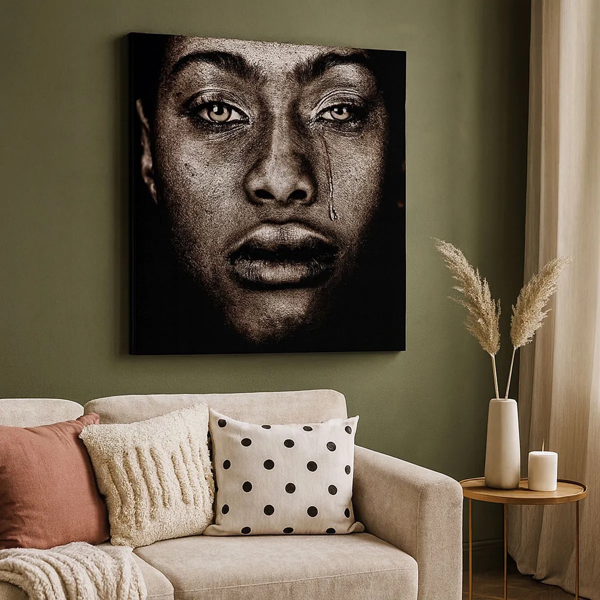 Obraz na plátne - Jedna slza - 30x30 cm