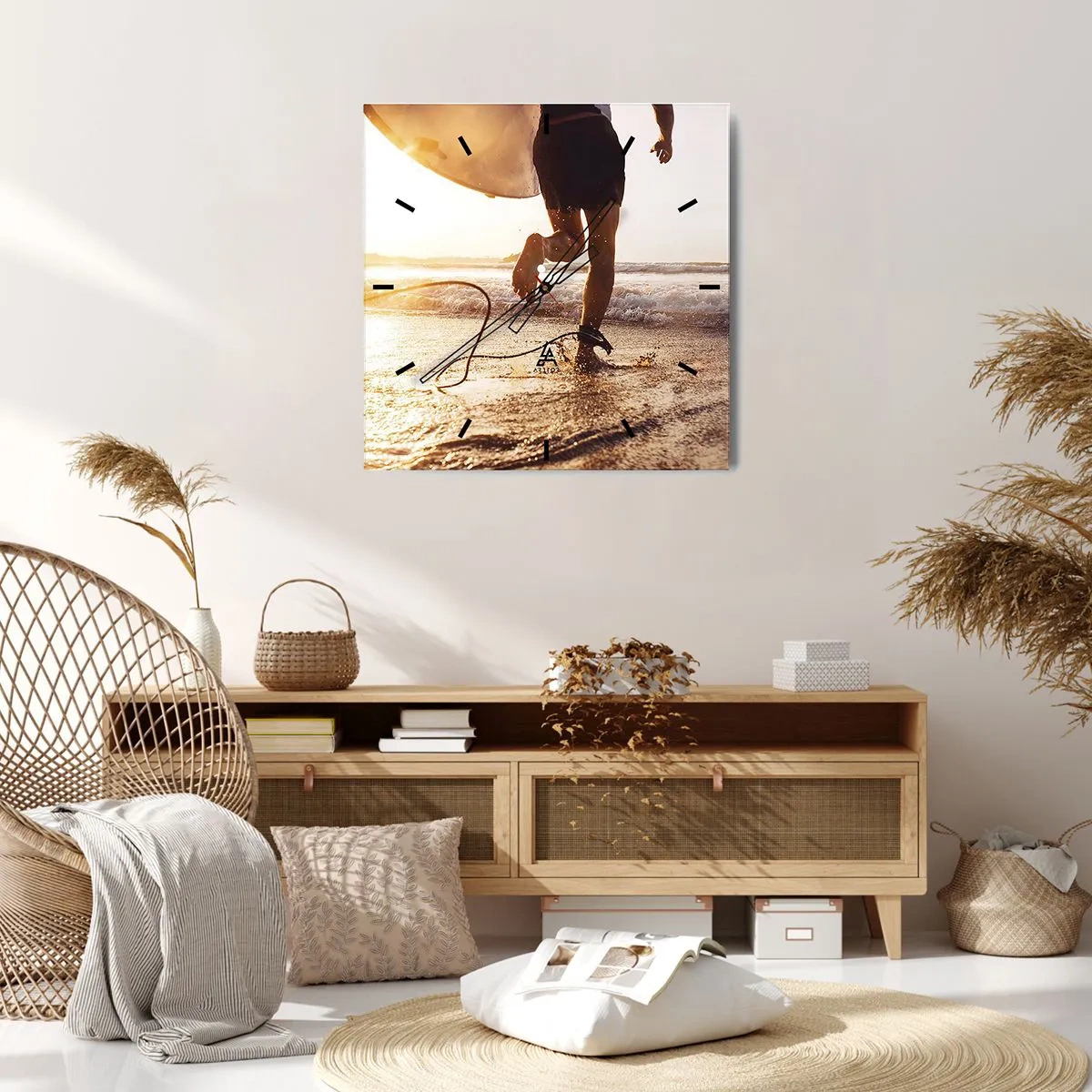 Nástenné hodiny - V ústrety vlne - 30x30 cm