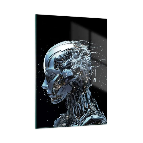 Obraz na skle - Technológia je žena - 50x70 cm