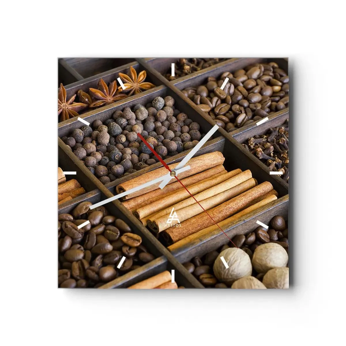 Nástenné hodiny - Pokladnice vôní - 30x30 cm