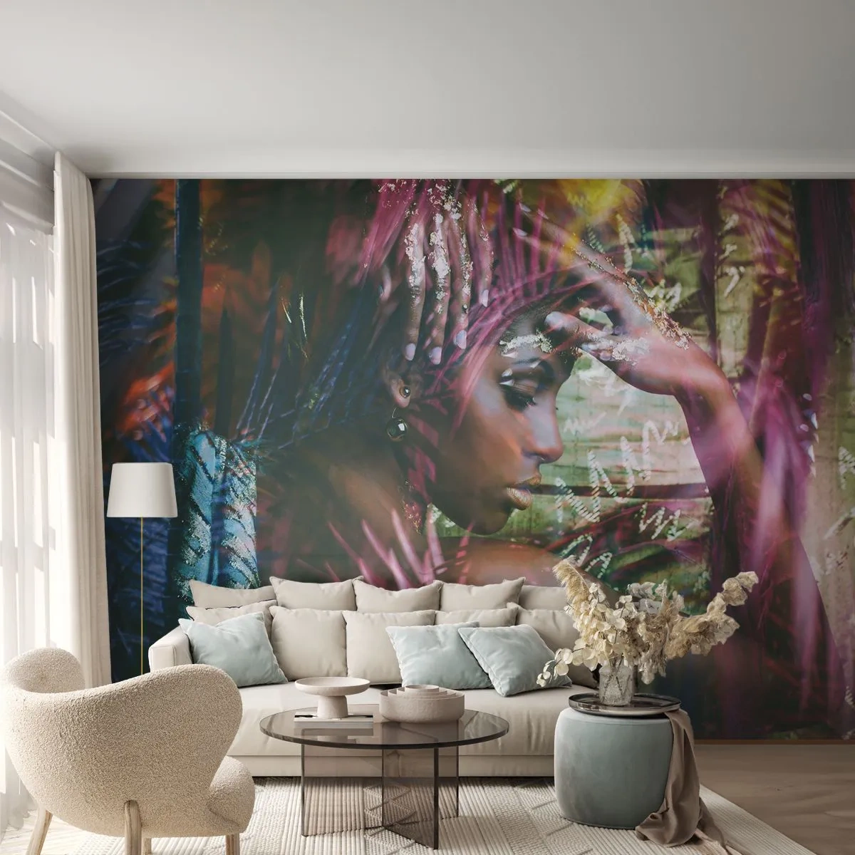 Fototapeta Standard Eco - Matka príroda v džungli - Žena, Afriky, Afriky - 400x280 cm