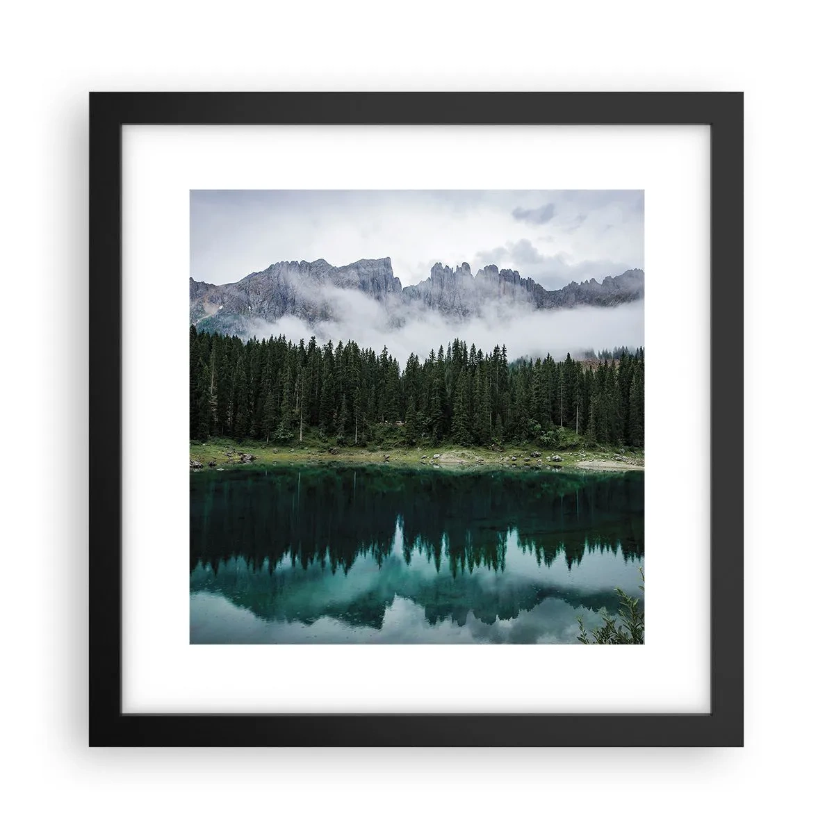 Plagát v čiernom ráme - Ticho, ticho, neprebuďme spiacu vodu…. - 30x30 cm