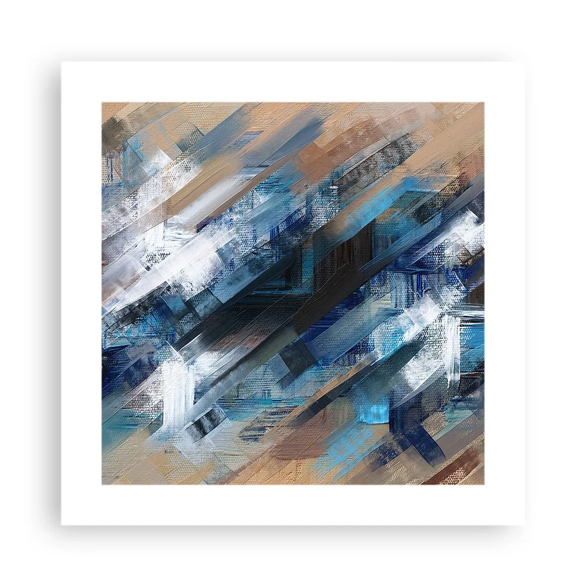 Plagát - Modrá šikmosť - 40x40 cm