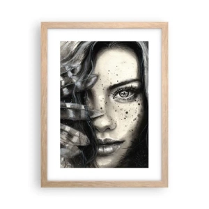 Plagát v ráme zo svetlého duba - Divoká krása - 30x40 cm