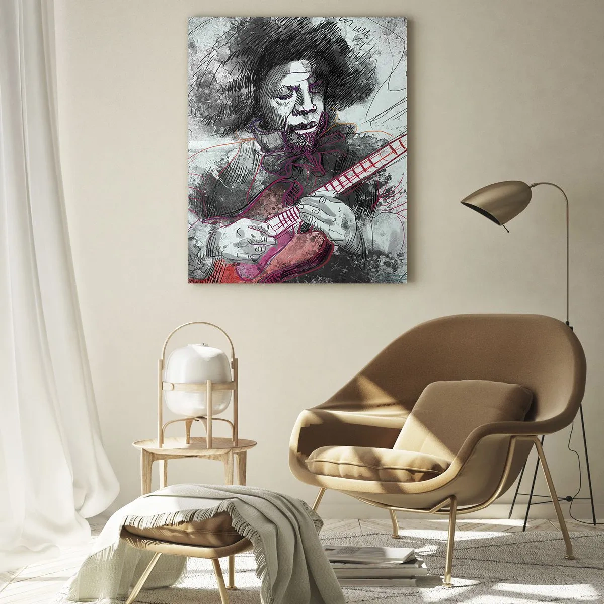 Obraz na skle - Na vlnách hudby - 50x70 cm