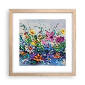 Plagát v ráme zo svetlého duba - Vôbec nie zátišie - 30x30 cm