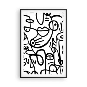 Plagát v čiernom ráme - Tváre a preludy - 61x91 cm