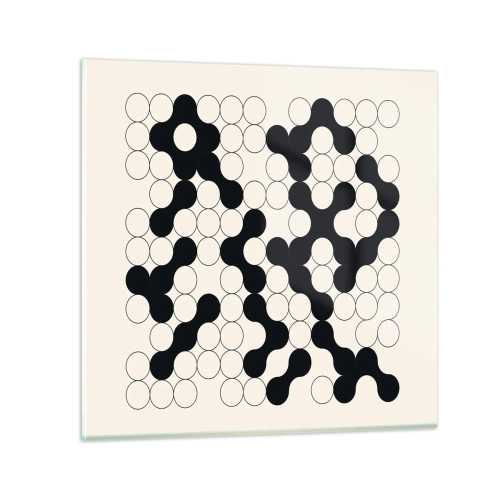 Obraz na skle - Čínska hra – variácia - 40x40 cm