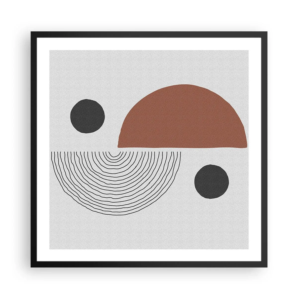 Plagát v čiernom ráme - Dokonalosť kruhu - 60x60 cm