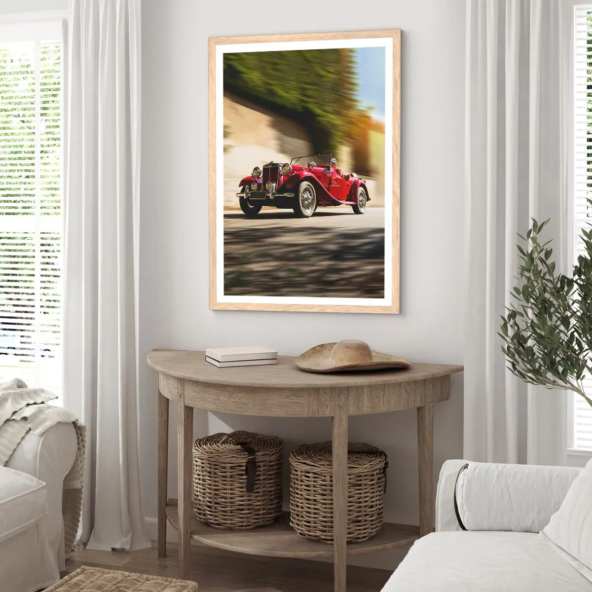 Plagát v ráme zo svetlého duba - Krajšia ako Níke Samotrácka - 61x91 cm