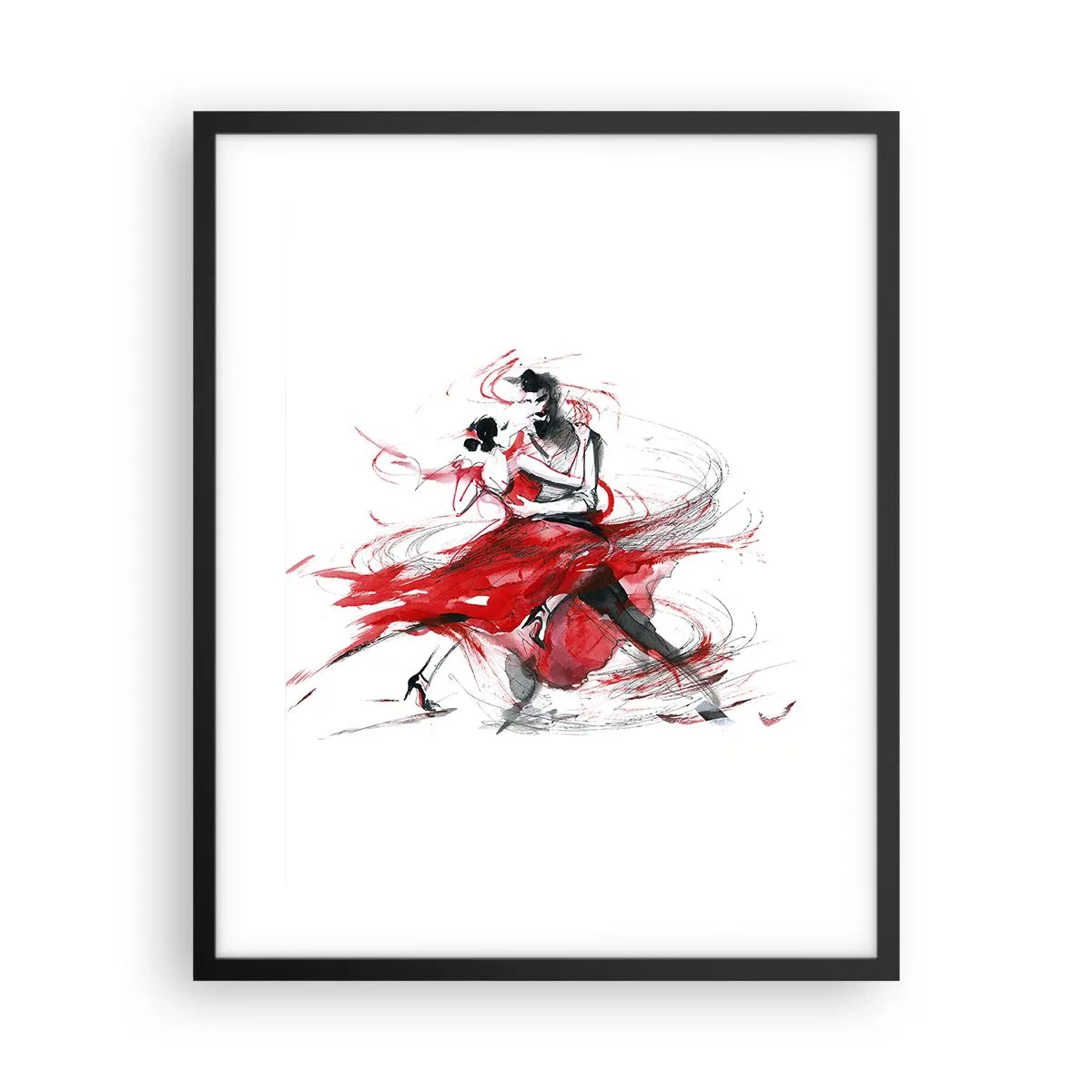Plagát v čiernom ráme - Tango - rytmus náruživosťou - 40x50 cm