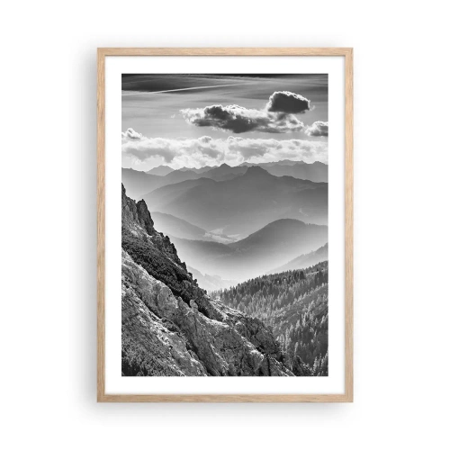 Plagát v ráme zo svetlého duba - Až k horizontu - 50x70 cm