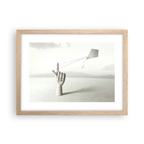 Plagát v ráme zo svetlého duba - Výzva - 40x30 cm