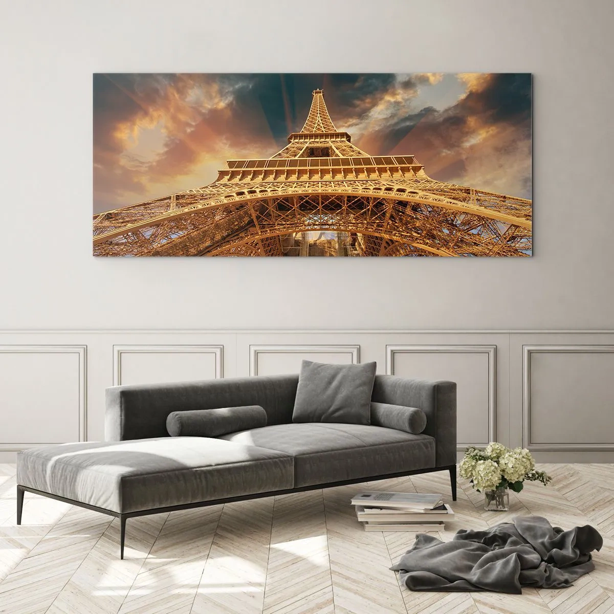 Obraz na skle - Ako ľudstvo dosiahlo nebo - 100x40 cm