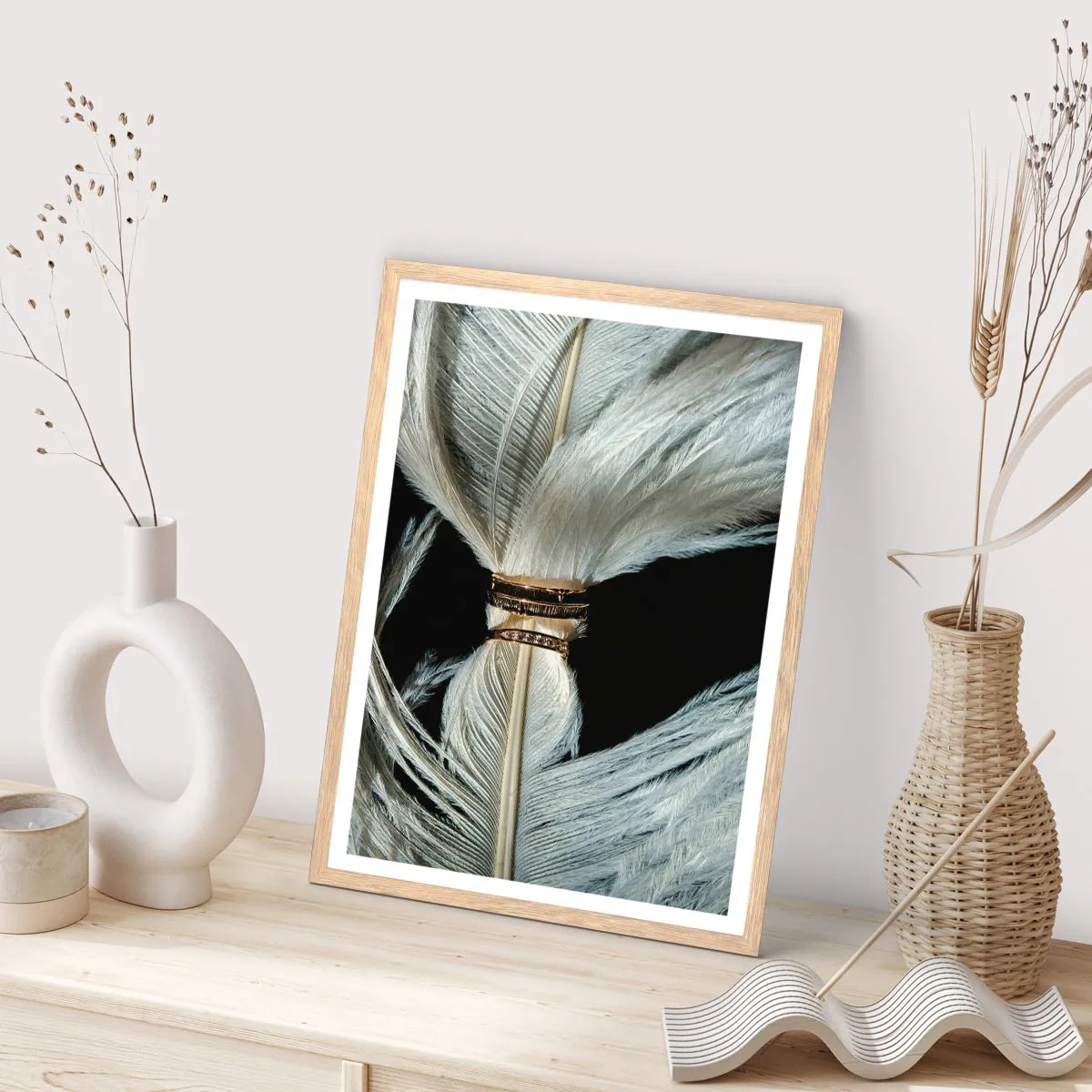 Plagát v ráme zo svetlého duba - …a neopustím ťa…. - 61x91 cm