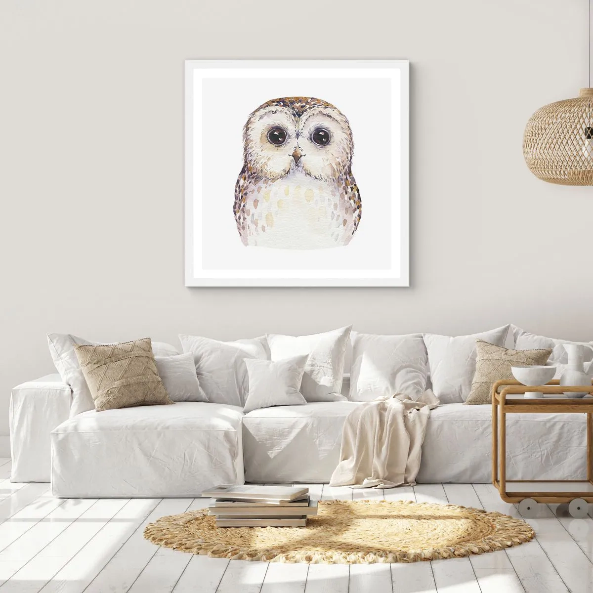 Plagát v bielom ráme - Pozri sa mi do očí - 60x60 cm