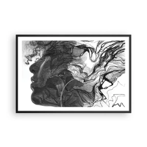 Plagát v čiernom ráme - Zapletená v snoch - 91x61 cm