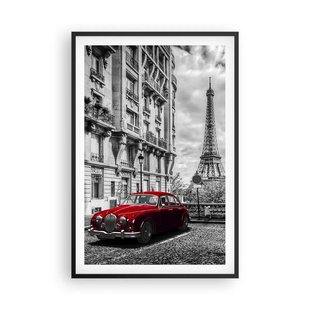 Plagát v čiernom ráme - Dravec v meste - 61x91 cm